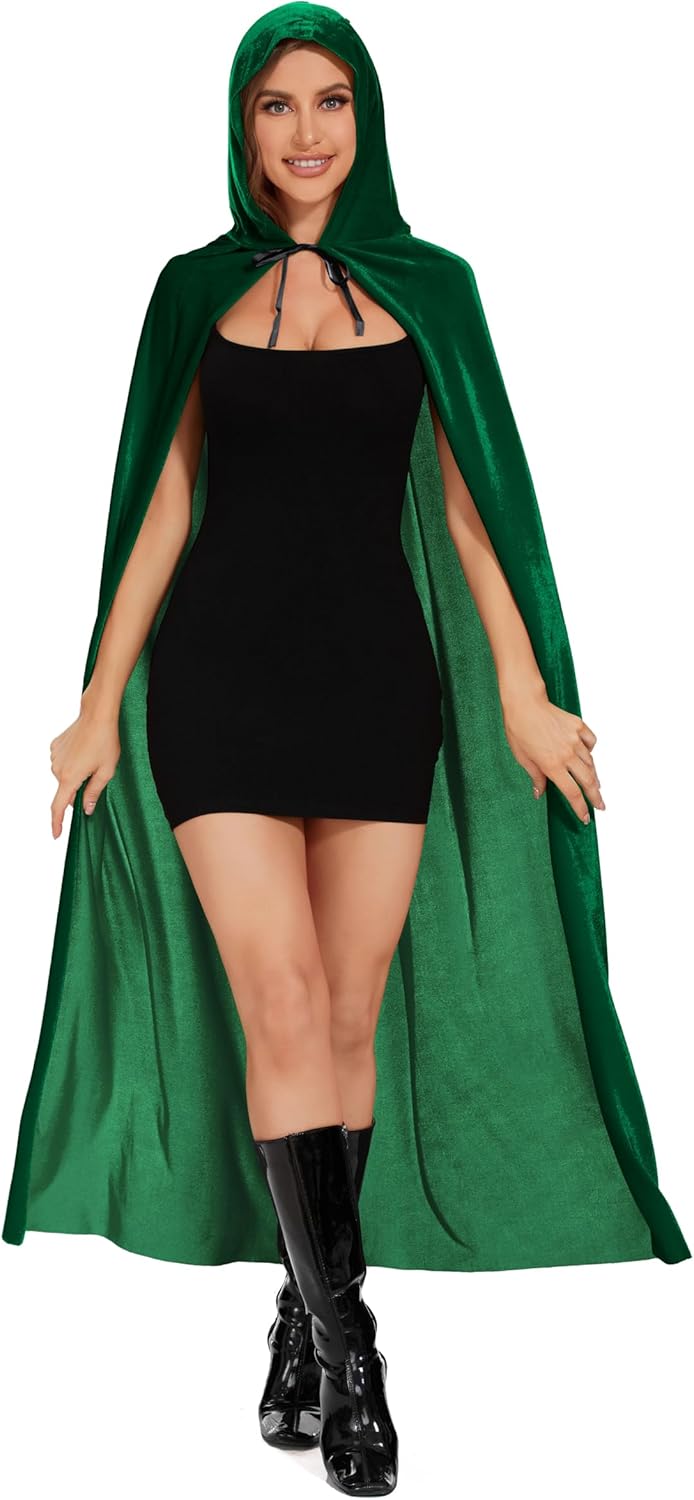 Raven Cape for Women,Cloak with Hood Women,Red Riding Hood Cape,Purple Cape with Hood Raven Cosplay Cape,Purple Hooded Cape