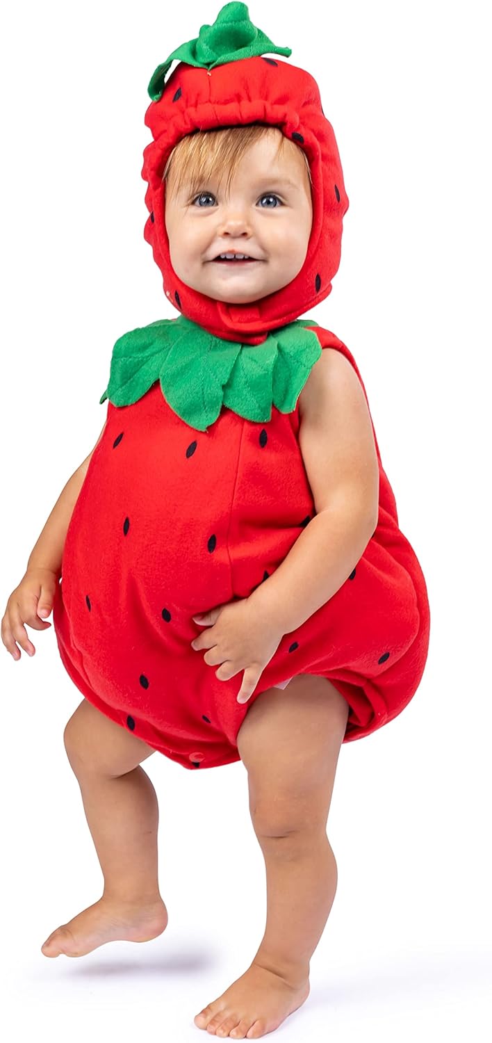 Baby Strawberry Costume - Halloween Strawberry Romper for Girls