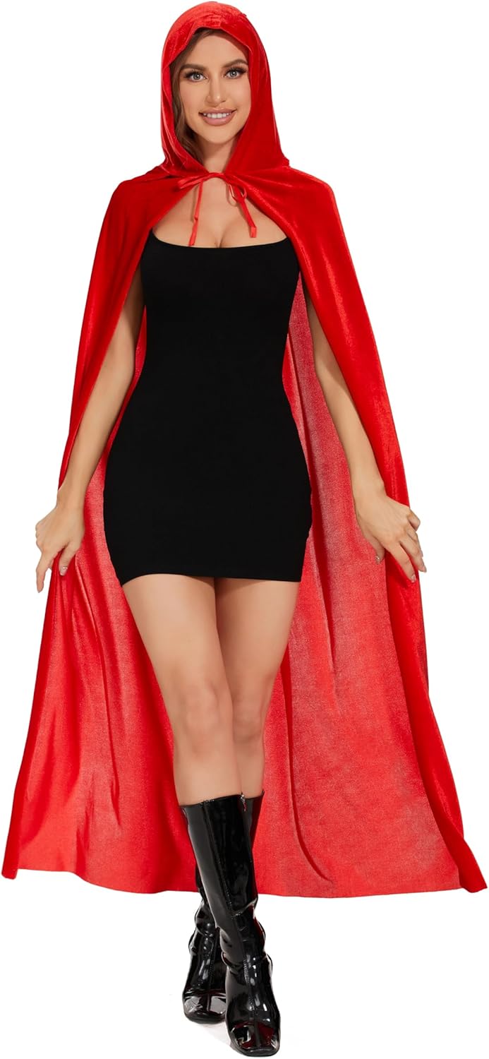 Raven Cape for Women,Cloak with Hood Women,Red Riding Hood Cape,Purple Cape with Hood Raven Cosplay Cape,Purple Hooded Cape