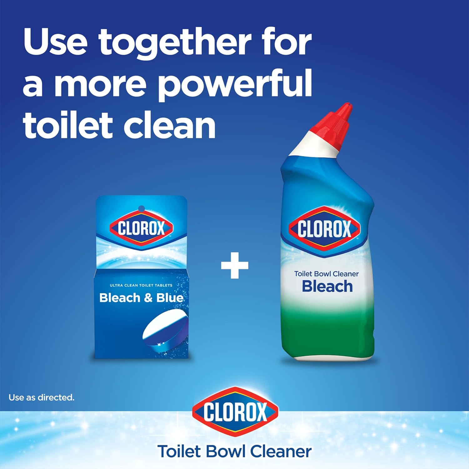 Ultra Clean Toilet Tablets Bleach & Blue, Rain Clean, 4 Ct (Package May Vary)