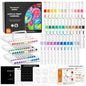 44 Pcs Magic Foam Texture Painting Kit, Including 28 Pcs Foam Texture Paper, 12 Colors Brush Tip Automatic Ink Control Acrylic Paint Markers, Magical 3D Effect Painting Kit for DIY Arts,Toys, Toy Crafts Gift