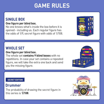 DUCKOO Music Festival Series Blind Box Figures, Random Design Action Figures Collectible Toys Home Decorations, Holiday Birthday Gifts for Girls and Boys, Single Box