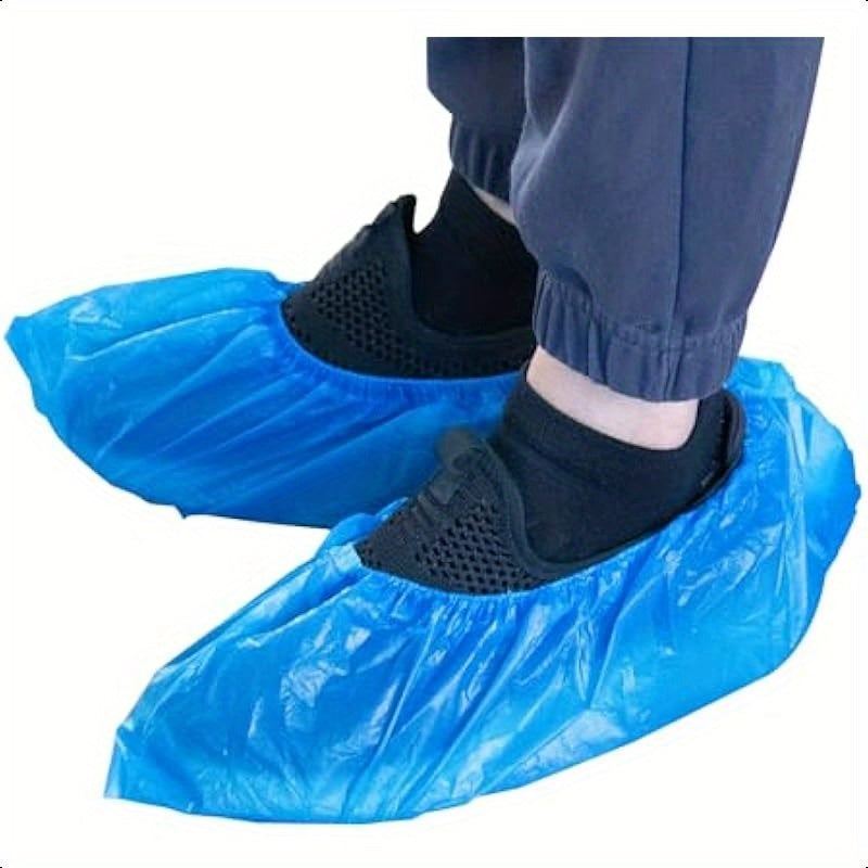 1000pcs (500 Pairs) Disposable Waterproof Non-Slip Shoe Covers – Protective Boot Covers for Indoor, Real Estate, Travel & Construction Use
