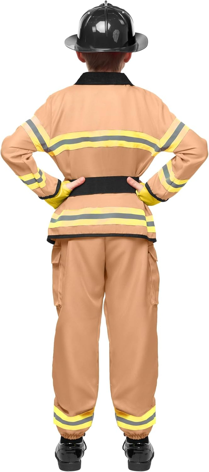 Halloween 14PCS Firefighter Costume for Kids, Boys Fireman Costume with Toys Set for Toddler Roleplay