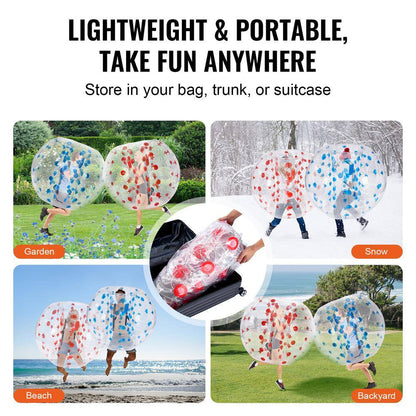 Inflatable Bumper Balls 2-Pack 5 Ft. /1.5M Body Sumo Zorb Balls Teen and Adult 0.8 Mm Thick PVC