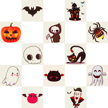 156-Piece Party Favors Assortment | 72 Glitter Tattoos | 48 Erasers | 12 Ducks | 12 Sticker Sheets | 12 Pencils - Halloween Themed