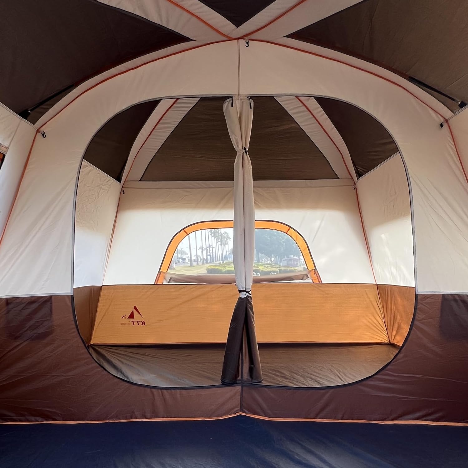 Extra Large Tent 10-12-14 Person(A),Family Cabin Tents,2 Rooms,3 Doors and 3 Windows with Mesh,Straight Wall,Waterproof,Double Layer,Big Tent for Outdoor,Picnic,Camping,Family Gathering