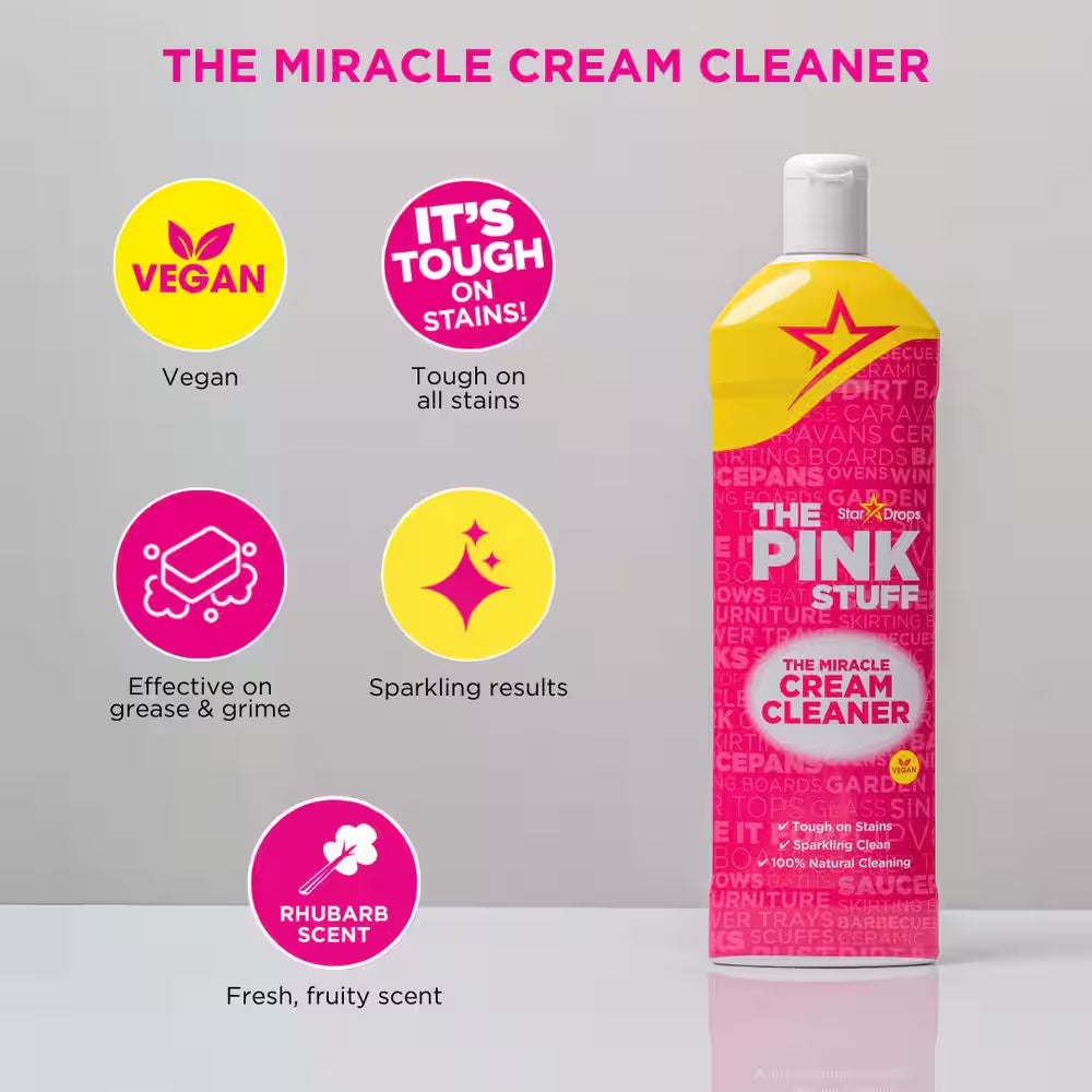 500 G Cleaning Paste, 750 Ml Multi-Purpose Liquid Cleaner, 750Ml Bathroom Foam Cleaner, and 750Ml Cream Cleaner Bundle
