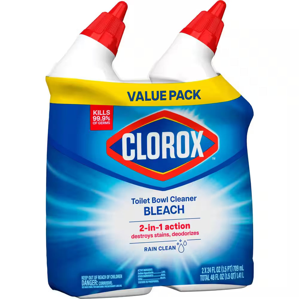 24 Oz. Rain Clean Toilet Bowl Cleaner with Bleach (4-Pack)