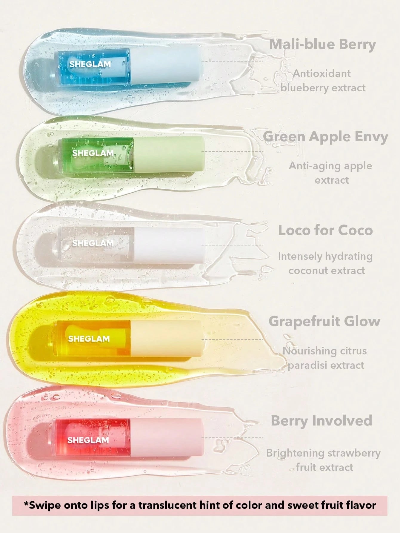 SHEGLAM Jelly Wow Hydrating Lip Oil-Loco for Coco Moisturizing Clear Lip Gloss Plumping Non-Sticky Lip Care High Shine Finish Nourishing Coconut Extract Liquid Lip Cosmetics Lip Gloss Brand Beauty Makeup Face Paint Cosmetic for Women Girls Perfect for Winter Ideal for Y2K Fancy Fashion Suitable for Birthday Christmas Gift Party Ready Best Color