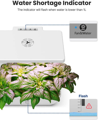 Wifi 12 Pods Hydroponic Growing System, Smart Indoor Herb Garden, Plants Germination Kit
