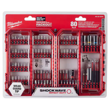 SHOCKWAVE Impact-Duty Alloy Steel Screw Driver Bit Set (80-Piece)