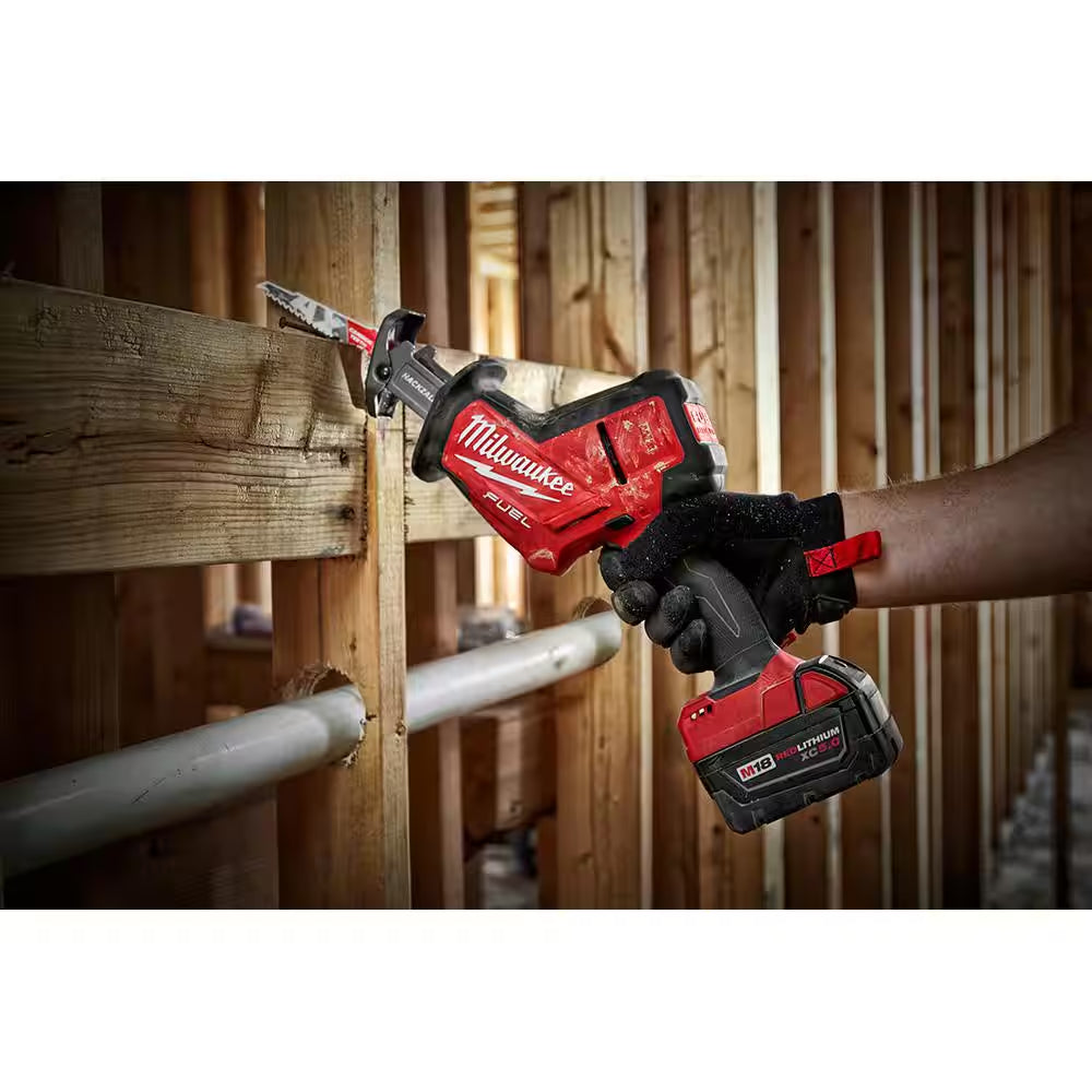 M18 FUEL 18-Volt Lithium-Ion Brushless Cordless HACKZALL Reciprocating Saw with (2) M18 5.0Ah Batteries
