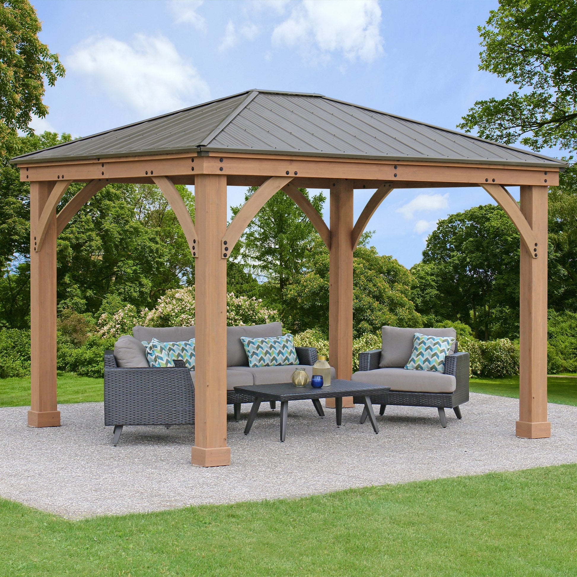 12' X 10' Gazebo with Aluminum Roof