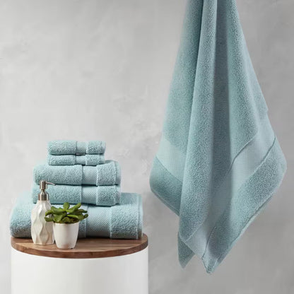 Splendor 6-Piece Blue 1000 GSM 100% Cotton Bath Towel Set