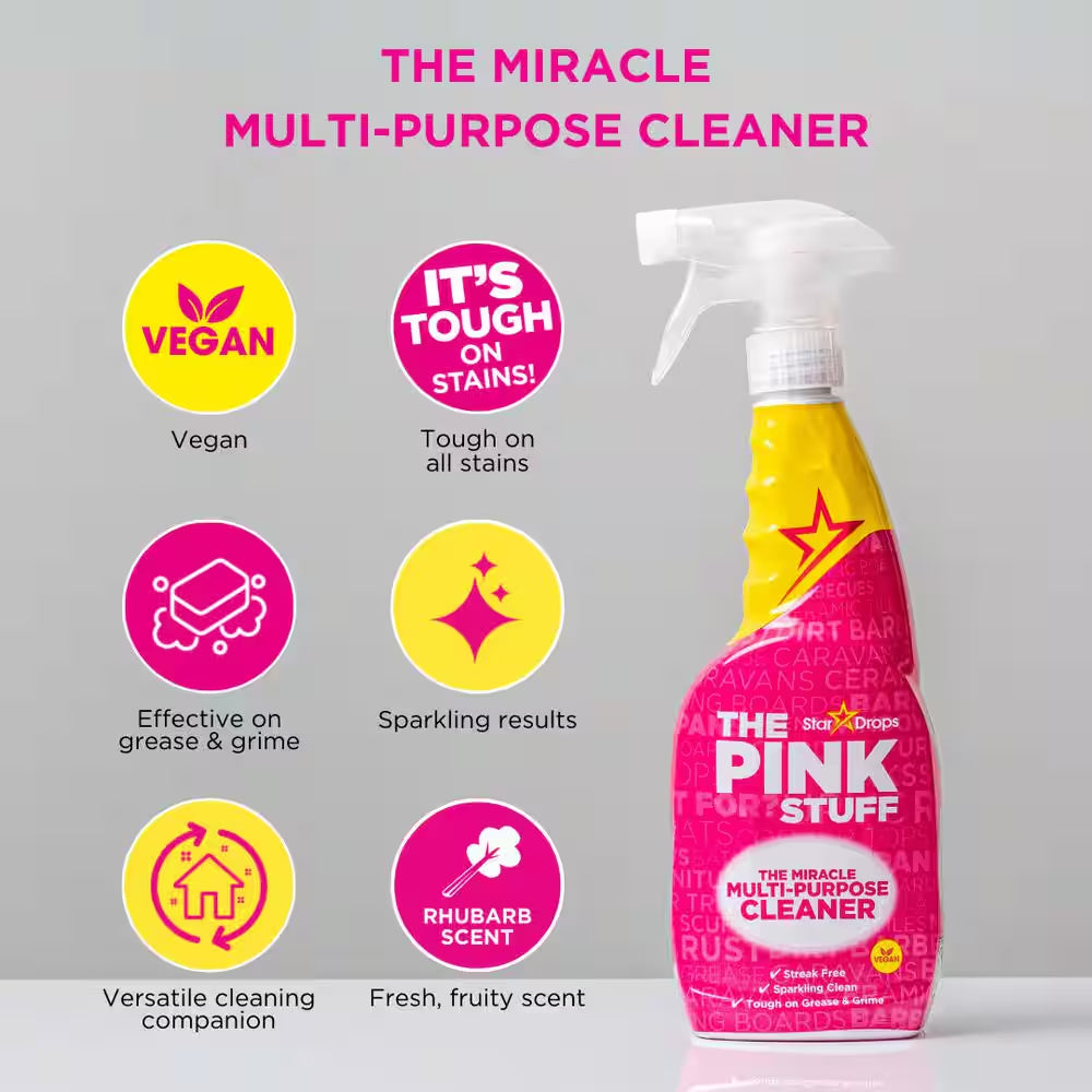 500 G Cleaning Paste, 750 Ml Multi-Purpose Liquid Cleaner, 750Ml Bathroom Foam Cleaner, and 750Ml Cream Cleaner Bundle