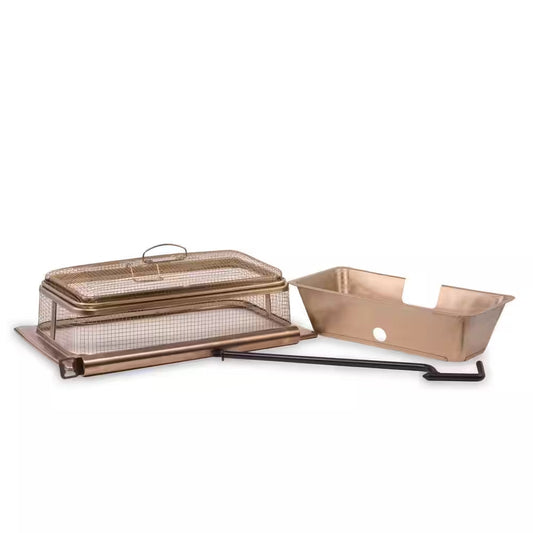 18 In. Retreat Fire Pit Accessory Metal Screen, and 32.9 In. Poker and Heat Deflector (2-Piece)