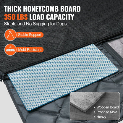 VEVOR 53 X 24.8 in Dog Car Seat Cover for Back Seat Waterproof 600D for Cars
