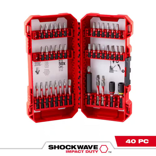 SHOCKWAVE Impact Duty Alloy Steel Screw Driver Drill Bit Set (40-Piece)