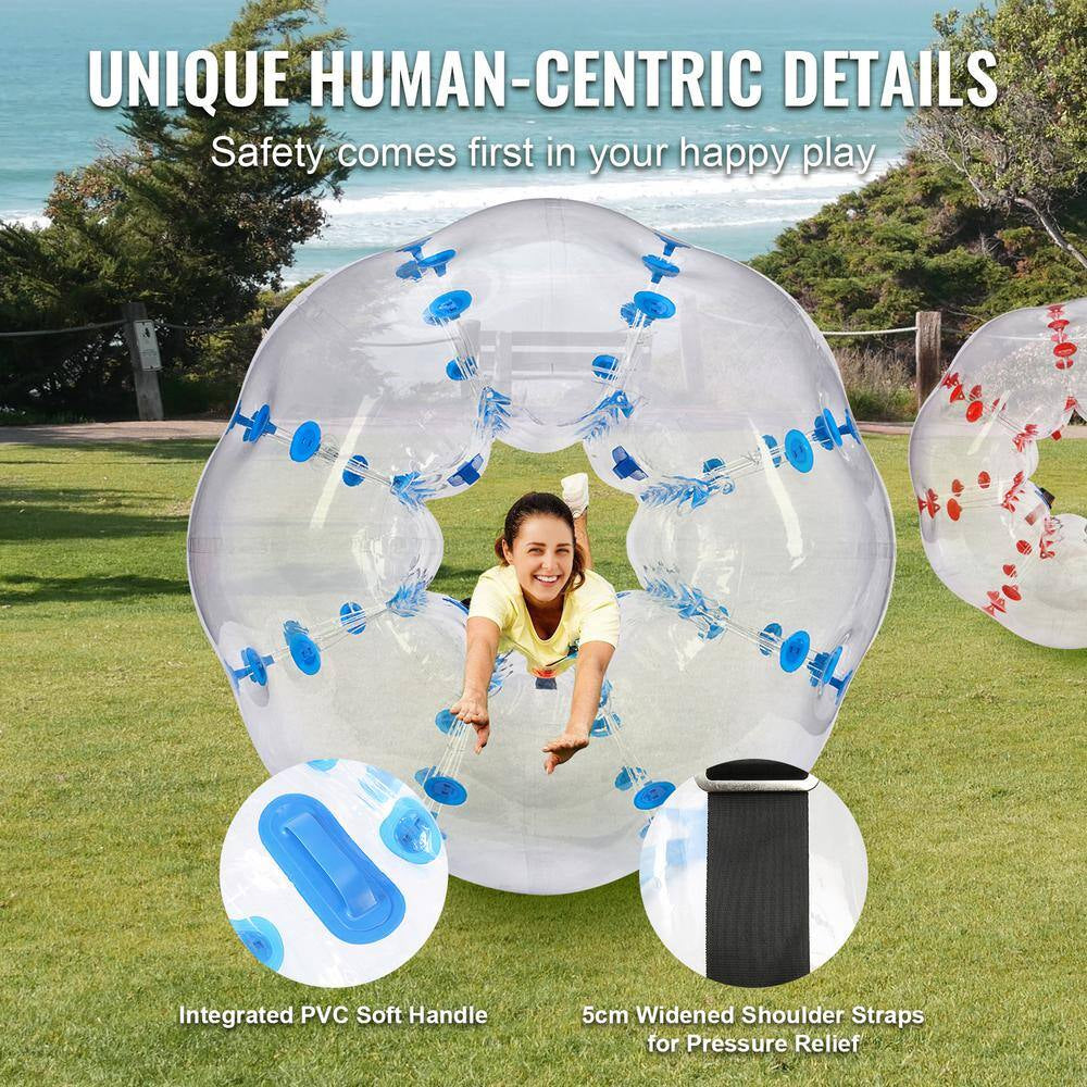 Inflatable Bumper Balls 2-Pack 5 Ft. /1.5M Body Sumo Zorb Balls Teen and Adult 0.8 Mm Thick PVC