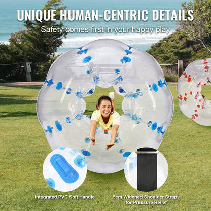 Inflatable Bumper Balls 2-Pack 5 Ft. /1.5M Body Sumo Zorb Balls Teen and Adult 0.8 Mm Thick PVC