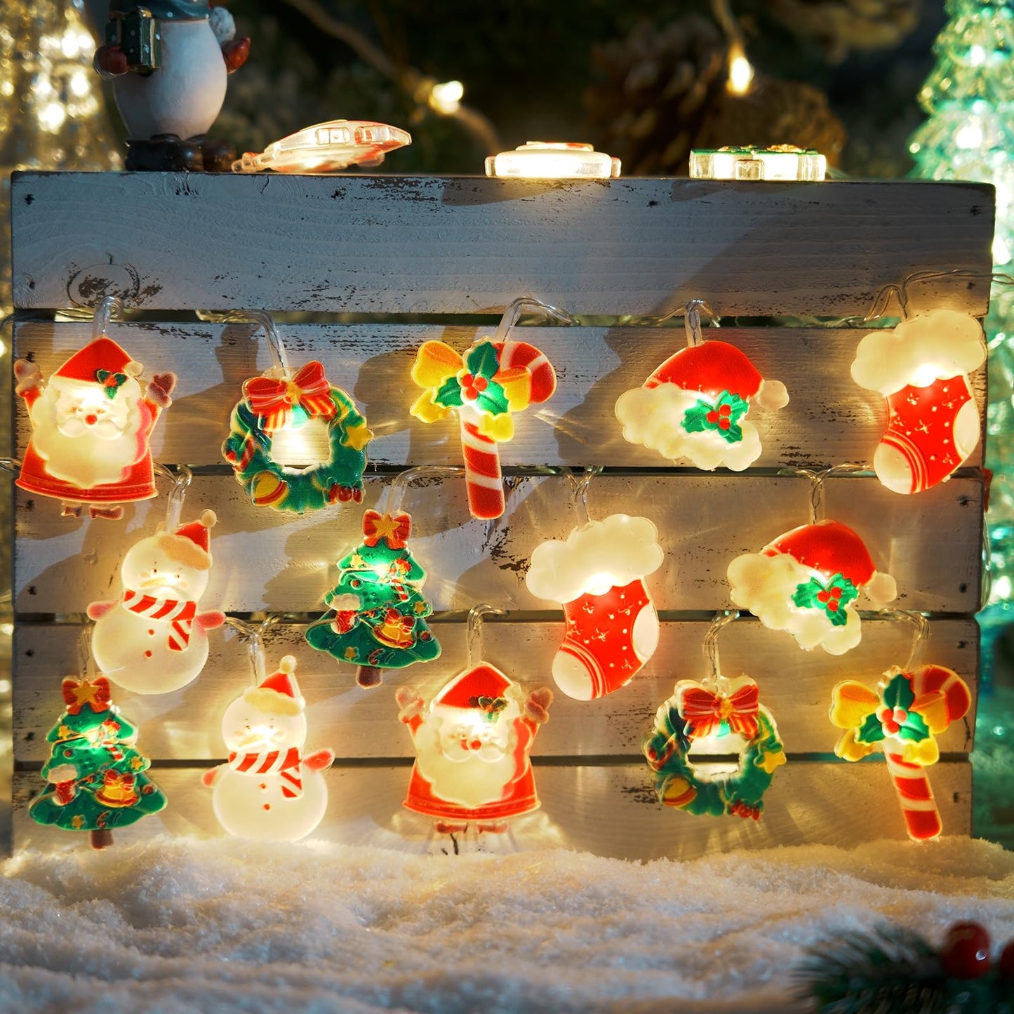 Halloween String Lights Decorations, 9.8FT 20 LED Halloween Fairy Lights, Battery Operated (Not Included) with Timer Function and 8 Flashing Modes, Cute Booday Lights 2025 Home Indoor Decor