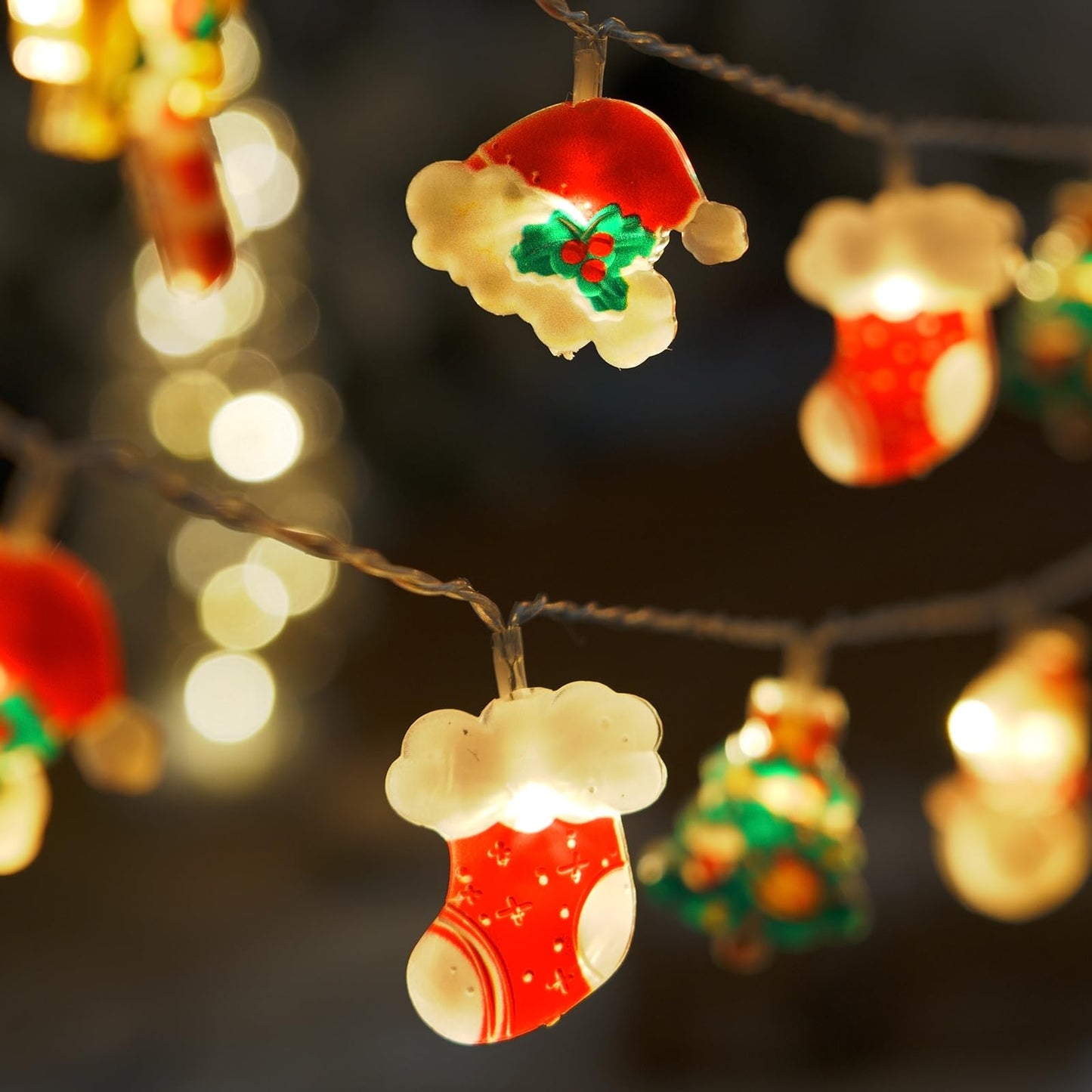 Halloween String Lights Decorations, 9.8FT 20 LED Halloween Fairy Lights, Battery Operated (Not Included) with Timer Function and 8 Flashing Modes, Cute Booday Lights 2025 Home Indoor Decor