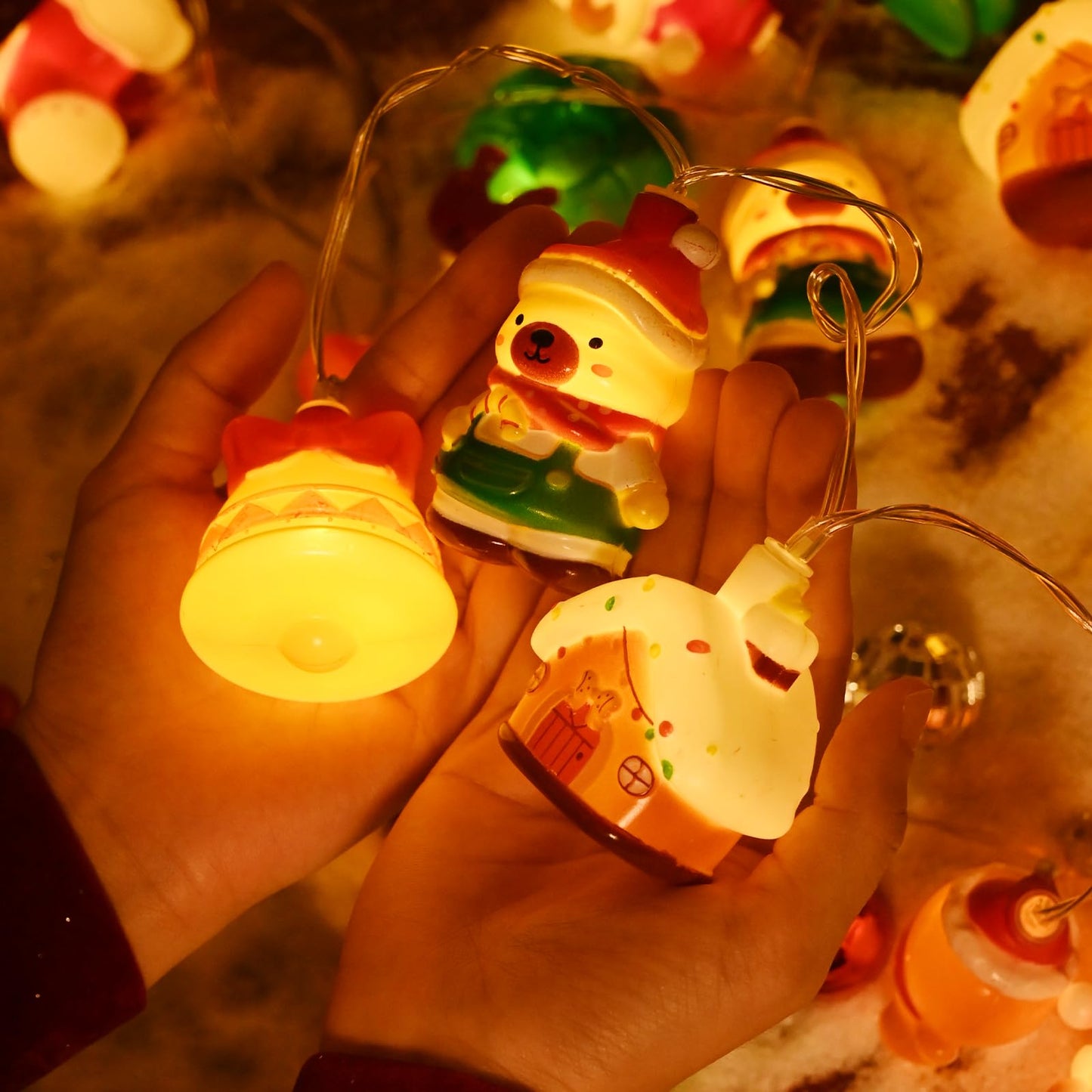 Halloween String Lights Decorations, 9.8FT 20 LED Halloween Fairy Lights, Battery Operated (Not Included) with Timer Function and 8 Flashing Modes, Cute Booday Lights 2025 Home Indoor Decor