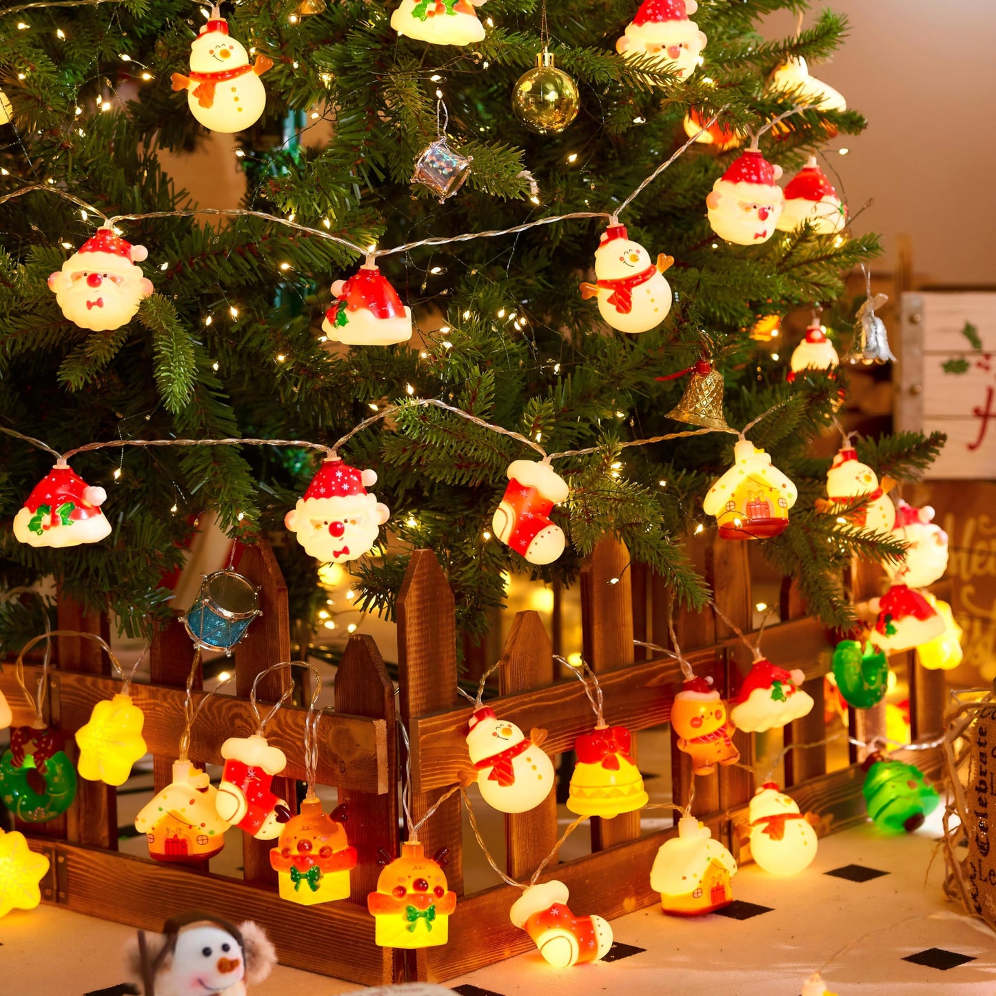 Halloween String Lights Decorations, 9.8FT 20 LED Halloween Fairy Lights, Battery Operated (Not Included) with Timer Function and 8 Flashing Modes, Cute Booday Lights 2025 Home Indoor Decor