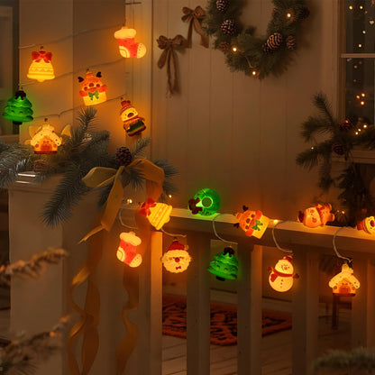 Halloween String Lights Decorations, 9.8FT 20 LED Halloween Fairy Lights, Battery Operated (Not Included) with Timer Function and 8 Flashing Modes, Cute Booday Lights 2025 Home Indoor Decor