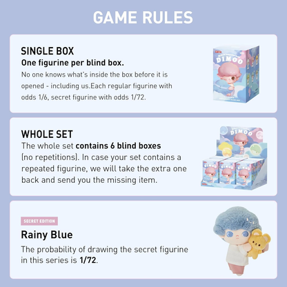 DIMOO My Cloud Companion Series-Cotton Doll Blind Box, 6Pcs DIMOO Blind Box Figures, Random Design Action Figures Collectible Toys Home Decorations, Holiday Birthday Gifts, Whole Set