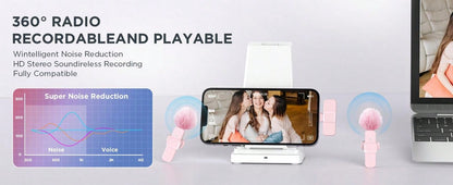 Professional Wireless Lavalier Microphone – Plug & Play Clip-On Lapel Mic for Smartphone, Vlog, Interview & Teaching