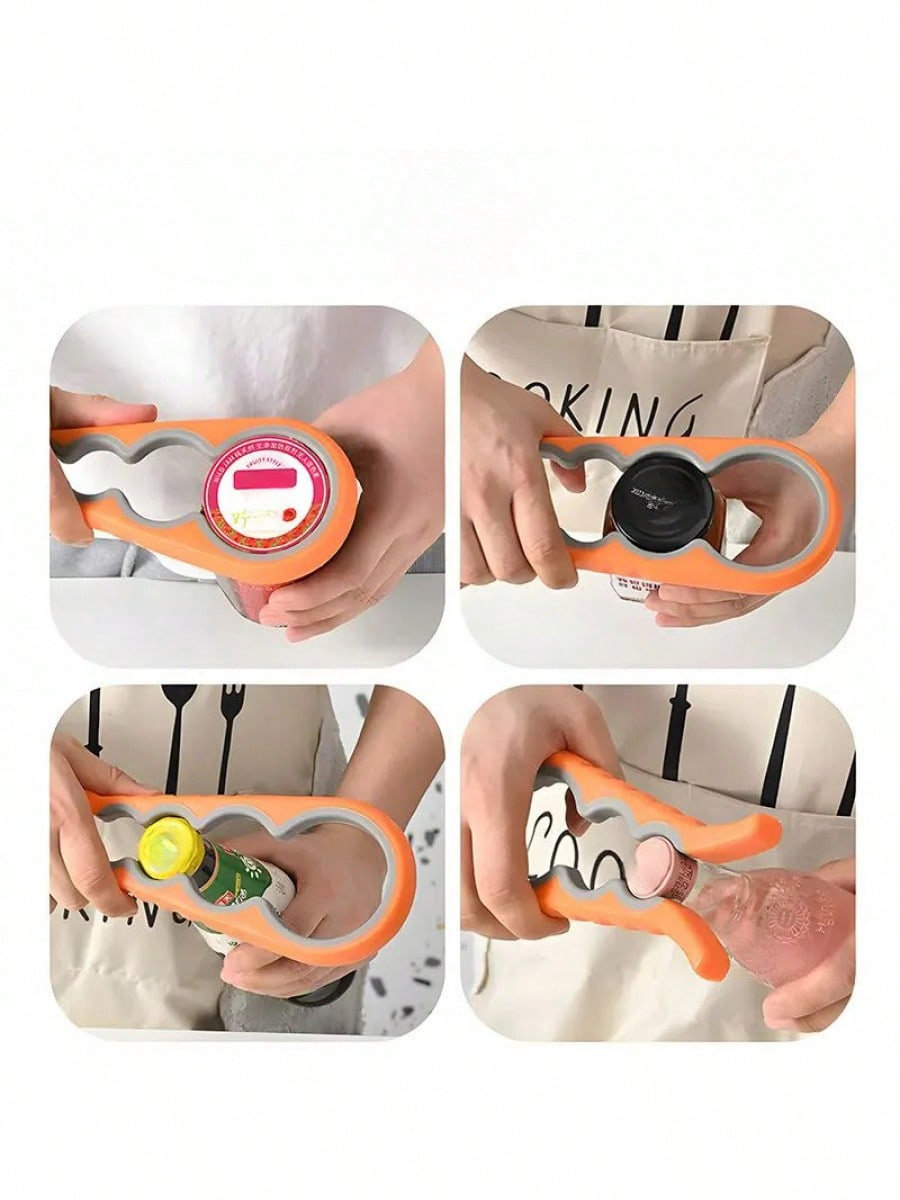 4-in-1 Bottle Opener – Multifunctional Anti-Slip Kitchen Tool for Easy Capping & Opening