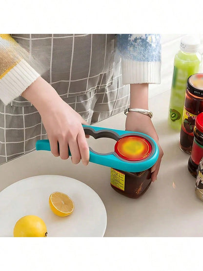 4-in-1 Bottle Opener – Multifunctional Anti-Slip Kitchen Tool for Easy Capping & Opening