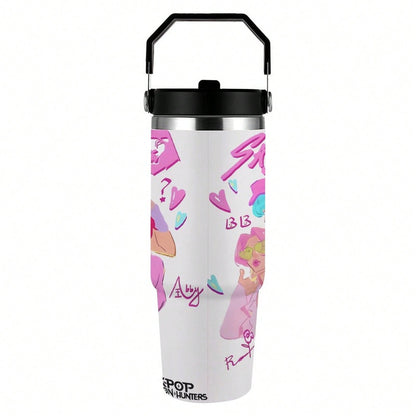 Neon Demon Kpop 30oz Insulated Car Tumbler – Anime Travel Mug with Lid & Straw | Stainless Steel Vacuum Cup
