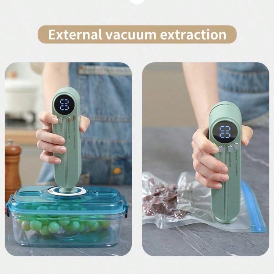 RAF One Portable Handheld Electric Vacuum & Sealing Machine – Compact Food Storage System with Reusable Bags