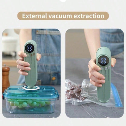 RAF One Portable Handheld Electric Vacuum & Sealing Machine – Compact Food Storage System with Reusable Bags