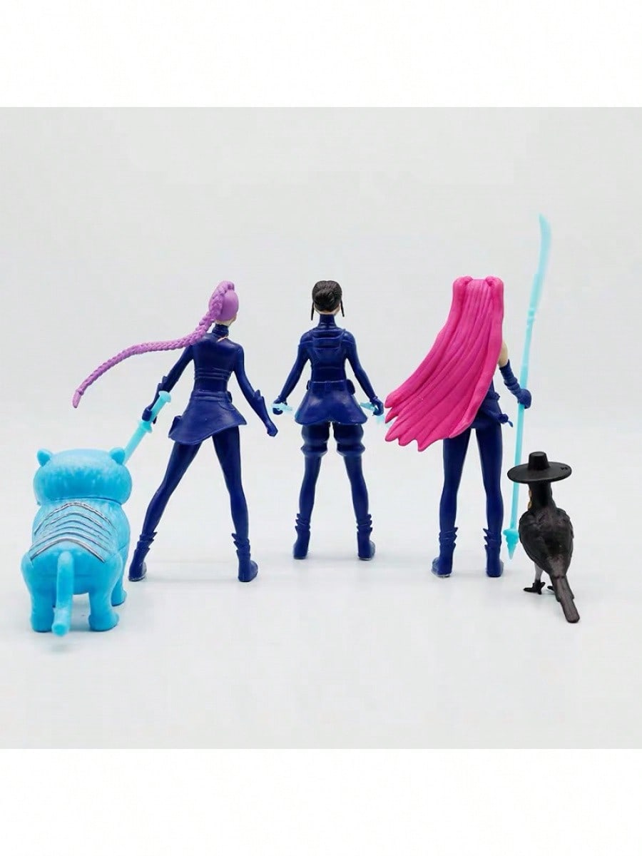 5pcs K-pop Action Figure Set – Derpys Tiger, Rumi, Mira, Zoey & Sussy Collectible Dolls for Fans