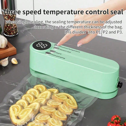 RAF One Portable Handheld Electric Vacuum & Sealing Machine – Compact Food Storage System with Reusable Bags