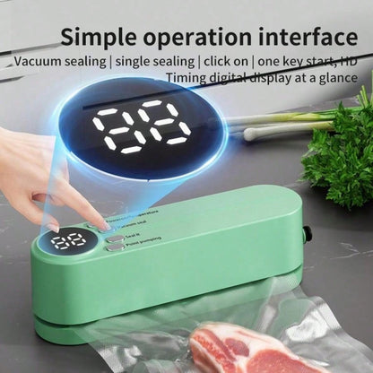 RAF One Portable Handheld Electric Vacuum & Sealing Machine – Compact Food Storage System with Reusable Bags