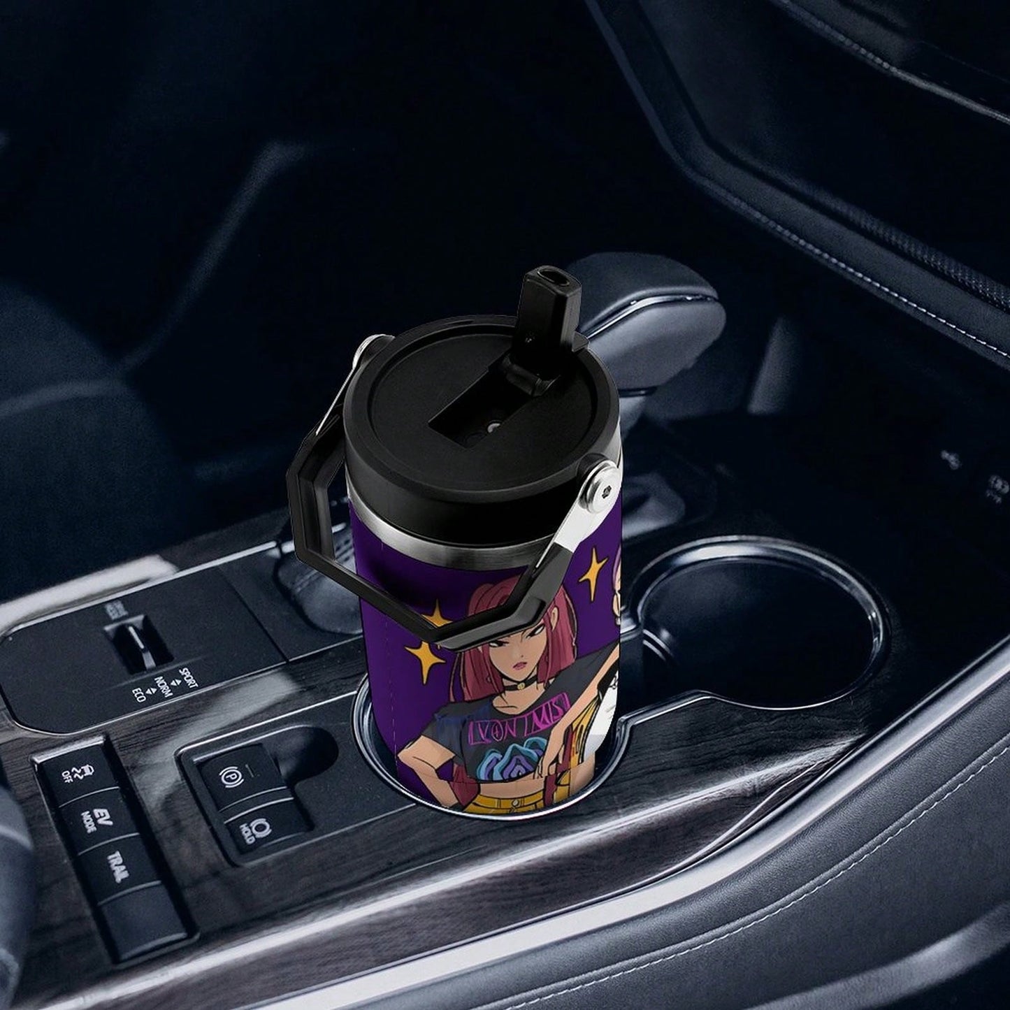 30oz Anime Pattern Vacuum Insulated Tumbler – Hot & Cold Travel Mug with Lid & Straw | Stainless Steel Car Cup