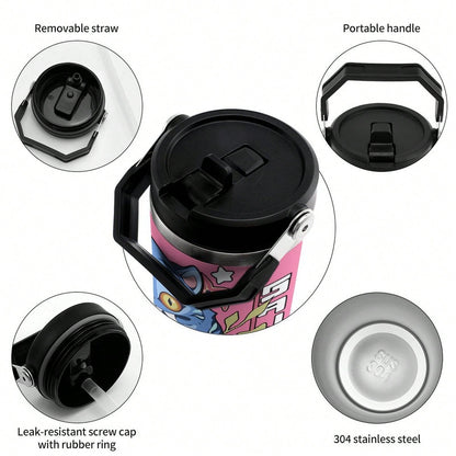 Kpop Themed 30oz Stainless Steel Vacuum Tumbler – Car Cup with Straw & Lid | Gift for Fans