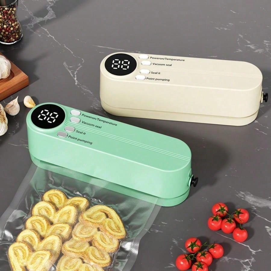 RAF One Portable Handheld Electric Vacuum & Sealing Machine – Compact Food Storage System with Reusable Bags