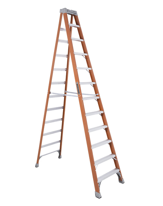 12-Foot Fiberglass Step Ladder, 300-Pound Load Capacity, Type IA, FS1512