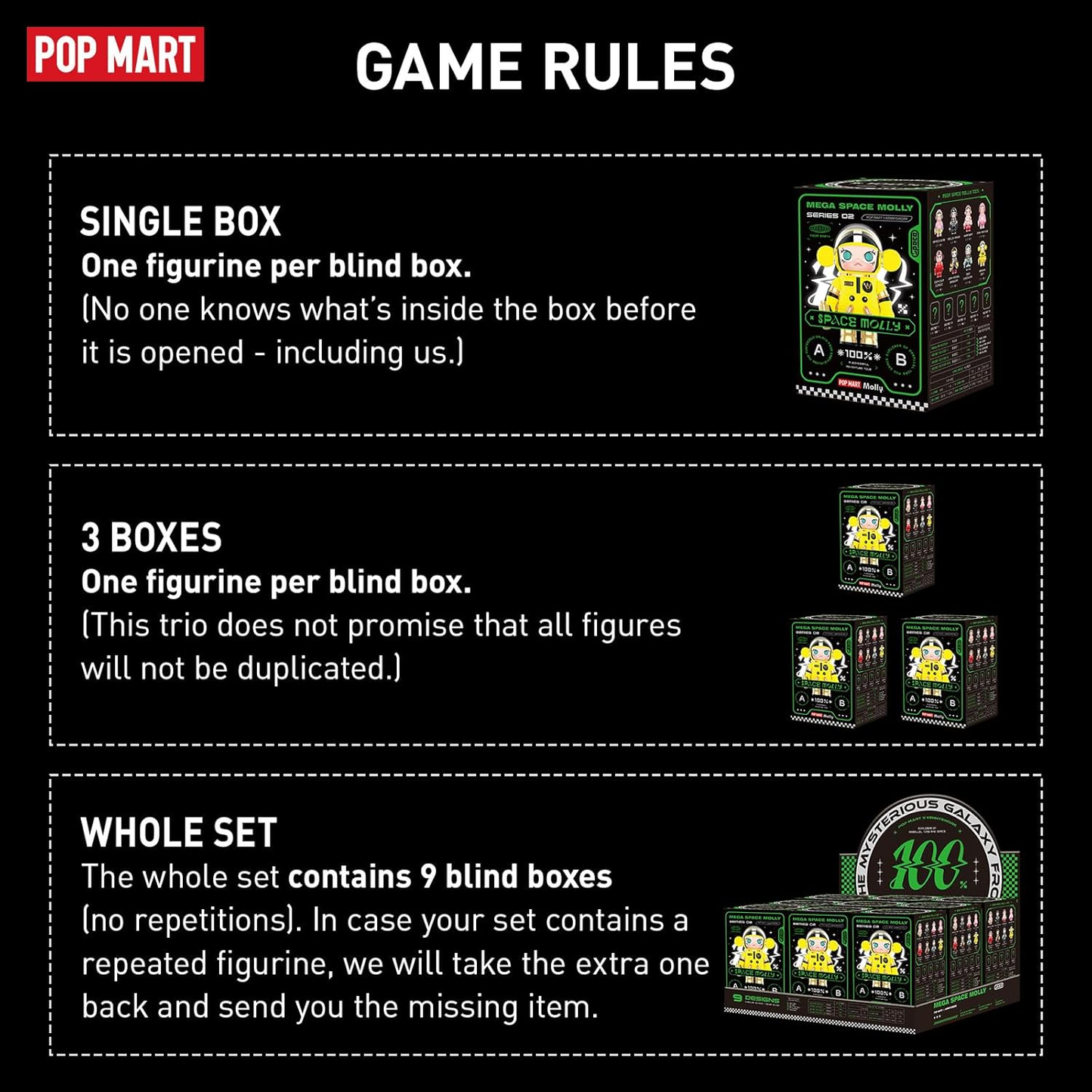 MEGA Space Molly 100% 2-B Blind Box Figures, Random Design Box Toys for Modern Home Decor, Collectible Toy Set for Desk Accessories, 1PC