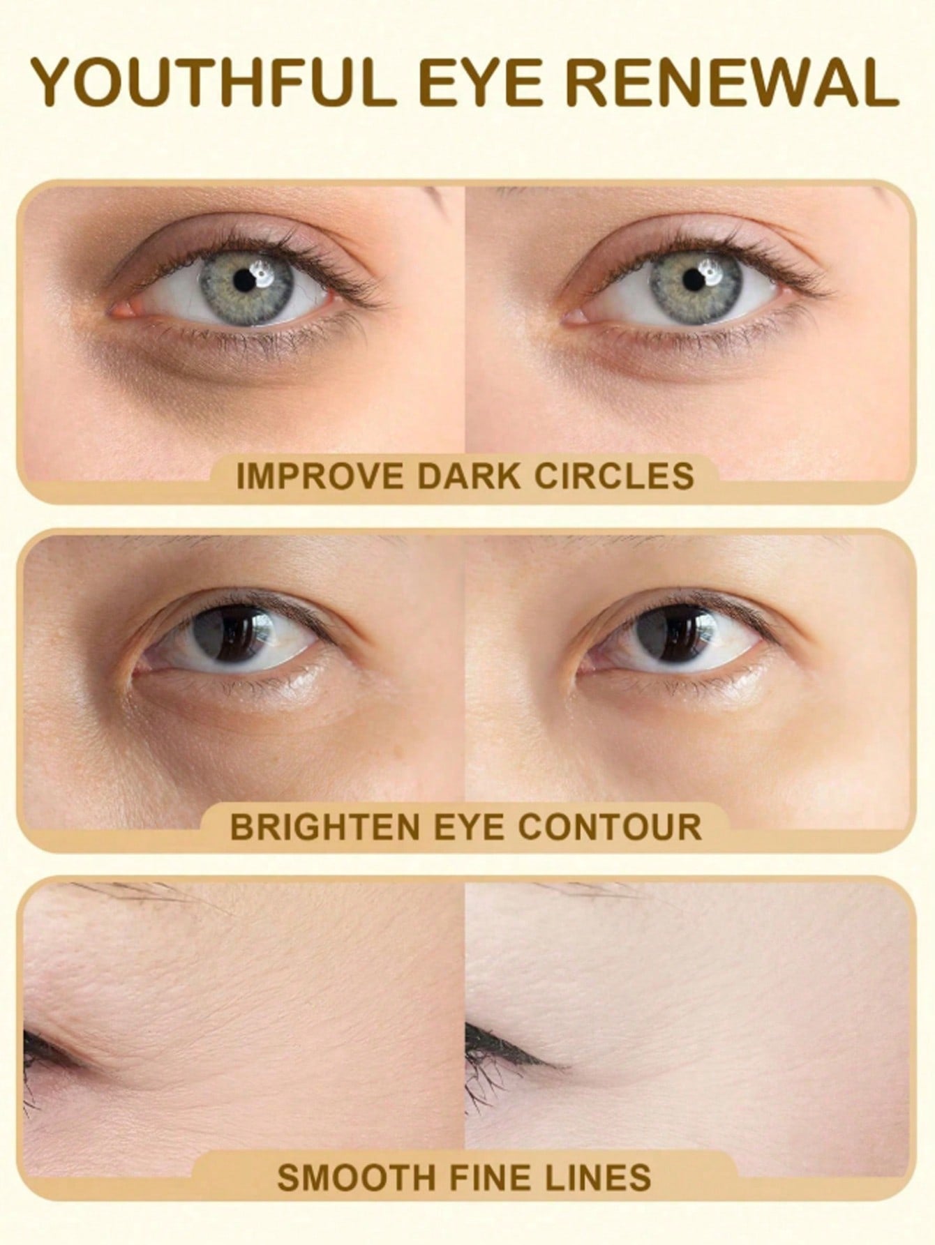 ✨ 60-Piece 24K Gold Eye Mask – Hydrating Firming Gel Patches for Dark Circles