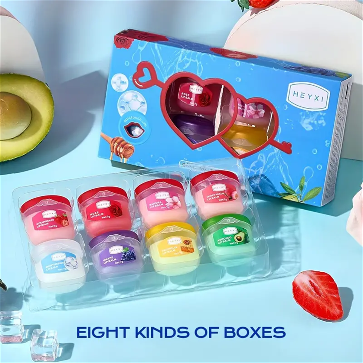 💋 8-Piece Hydrating Lip Balm Set – Alcohol-Free Moisturizing Care for All Skin Types