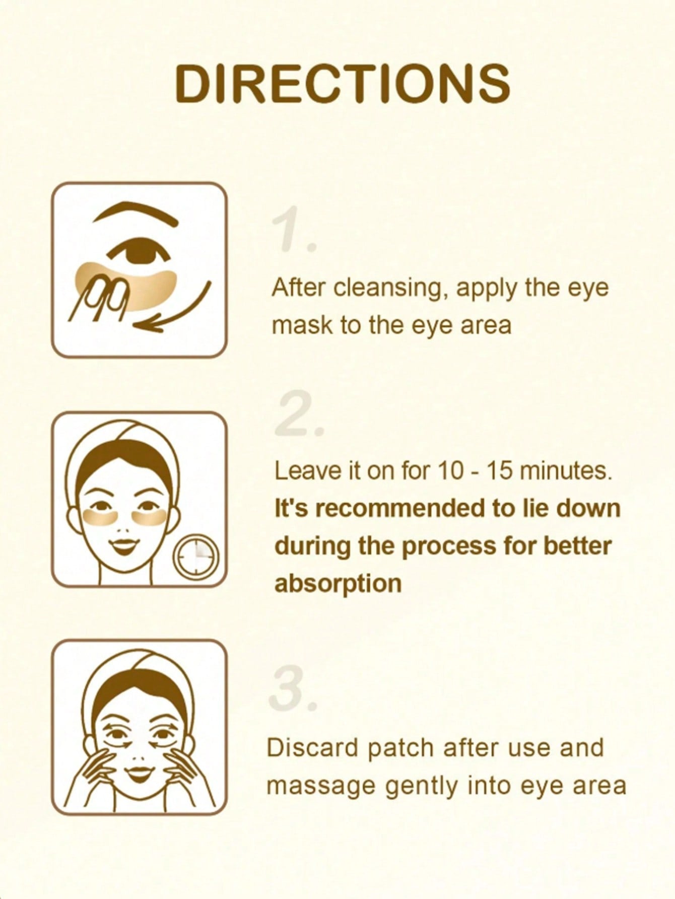 ✨ 60-Piece 24K Gold Eye Mask – Hydrating Firming Gel Patches for Dark Circles