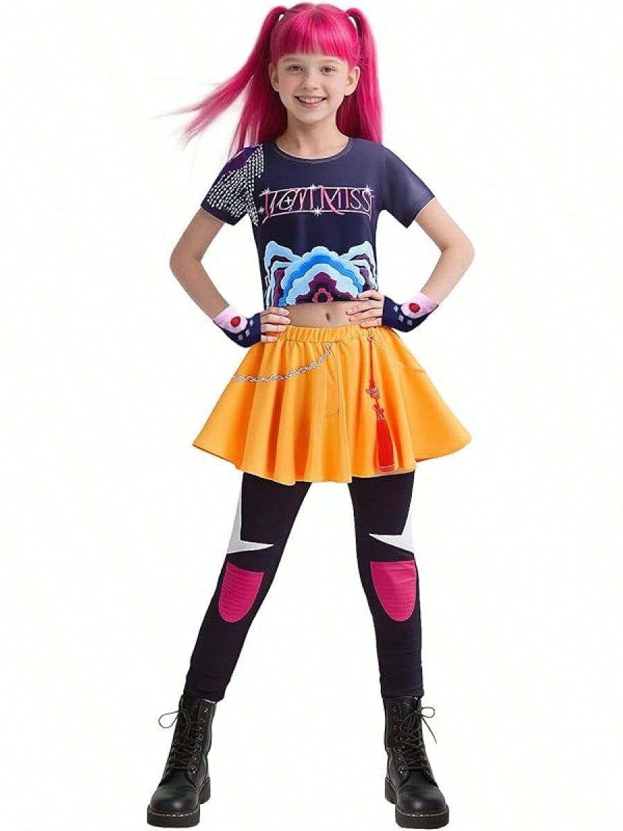 KPOP DEMON HUNTERS Girl’s Singer Costume – Halloween Cosplay & Stage Outfit for Kids 4–14 Years...