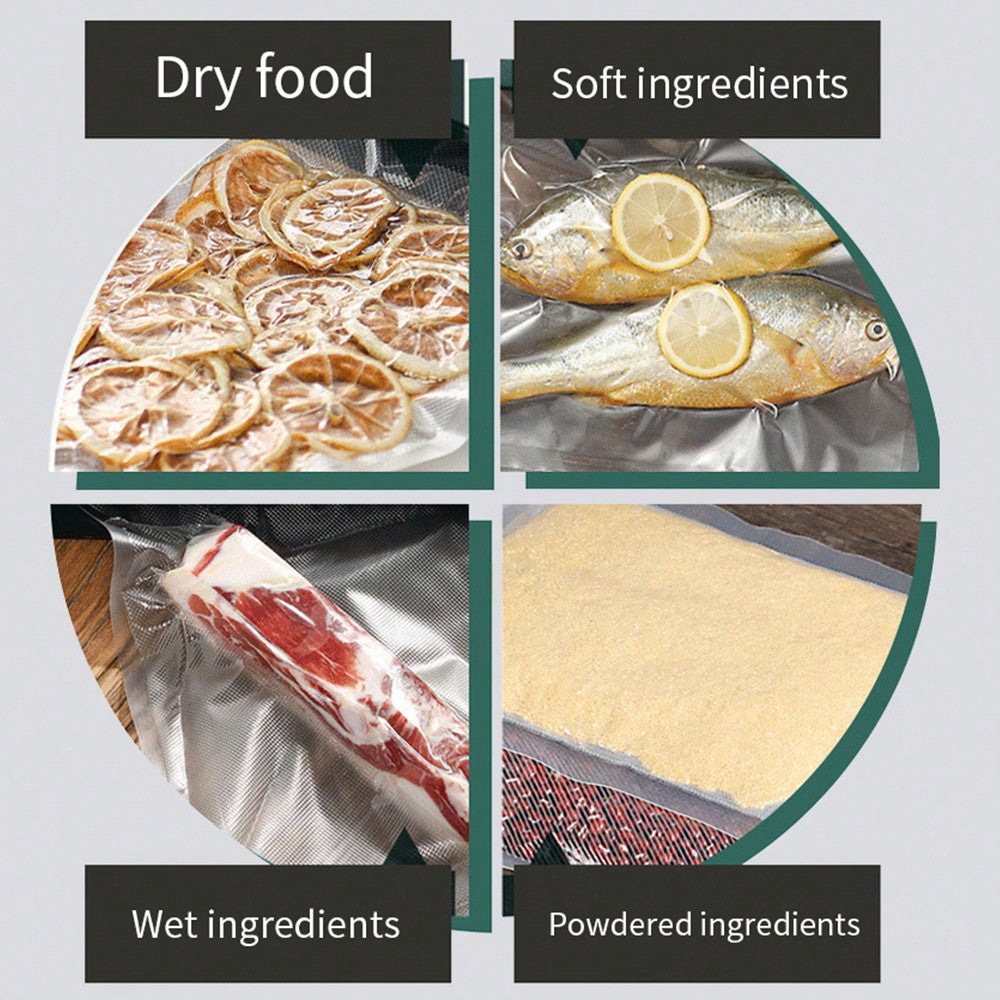 Vacuum Sealer Machine – Automatic Food Sealer with 30pcs Vacuum Bags, Small Household Packaging Machine